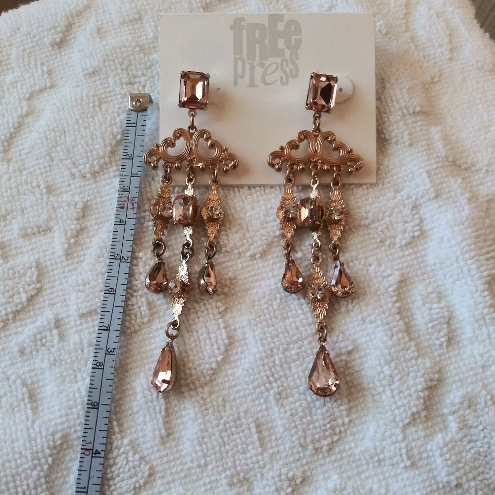 Free Press chandelier pierced earrings.  NWT